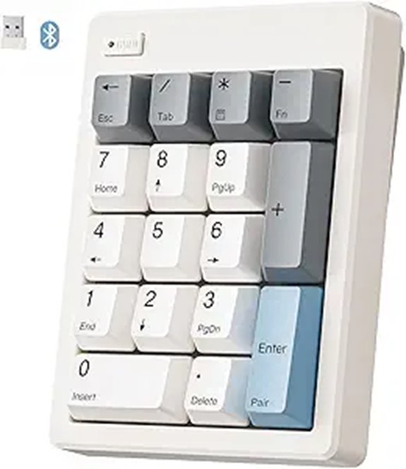 Wireless Mechanical Numeric Keypad with Bluetooth and 2.4G