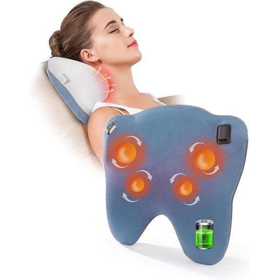 Cordless Heat Back & Neck Massager for Pain Relief