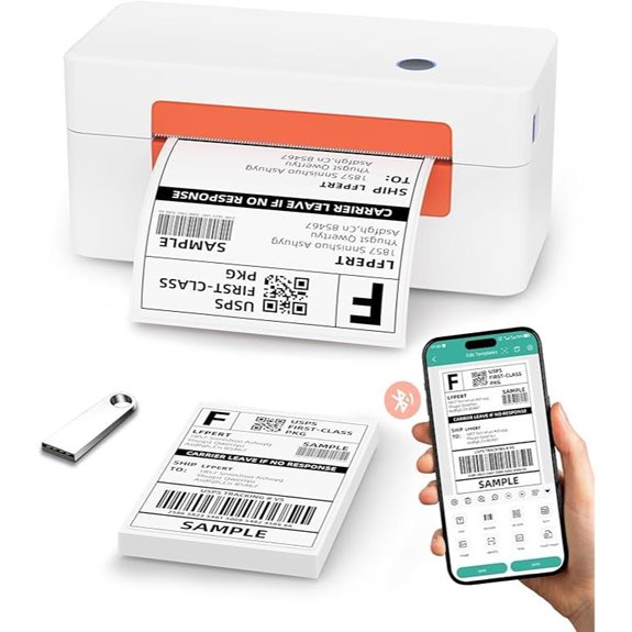 Wireless Bluetooth 4x6 Shipping Label Printer