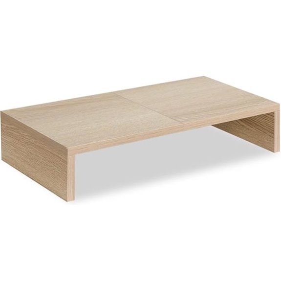 TEAMIX 20-Inch Wooden Monitor Stand Riser