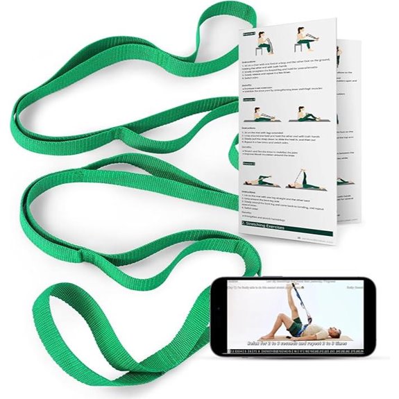 Trideer Yoga Stretching Strap with 10 Loops