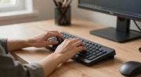 adjust desk and posture