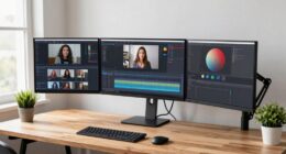 adjustable multi task monitor setup