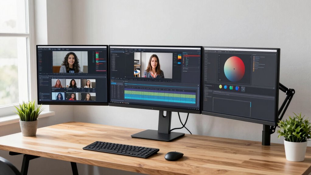 adjustable multi task monitor setup