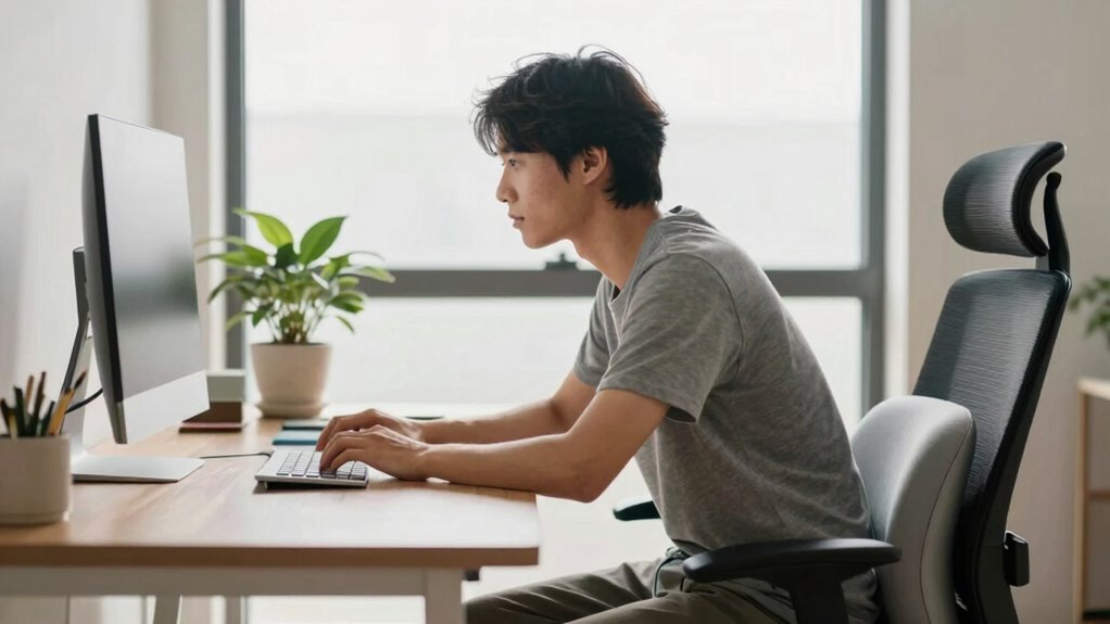 balanced ergonomic posture habits