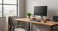 balanced productive workspace setup