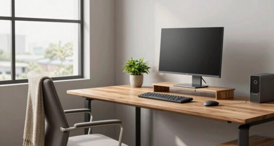 balanced productive workspace setup