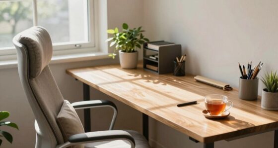comfortable cool well lit workspace