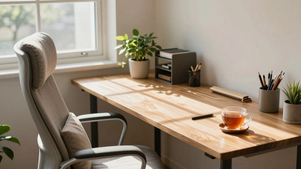 comfortable cool well lit workspace