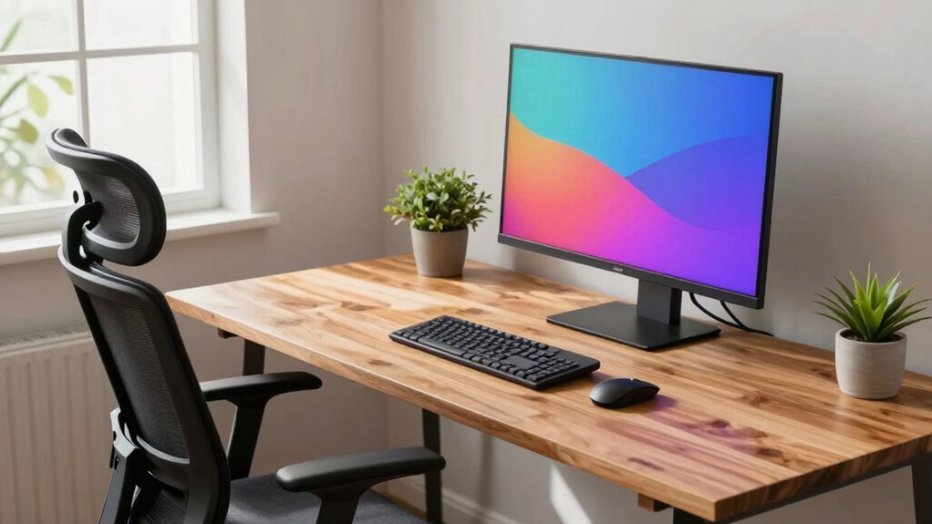 comfortable supportive work setup