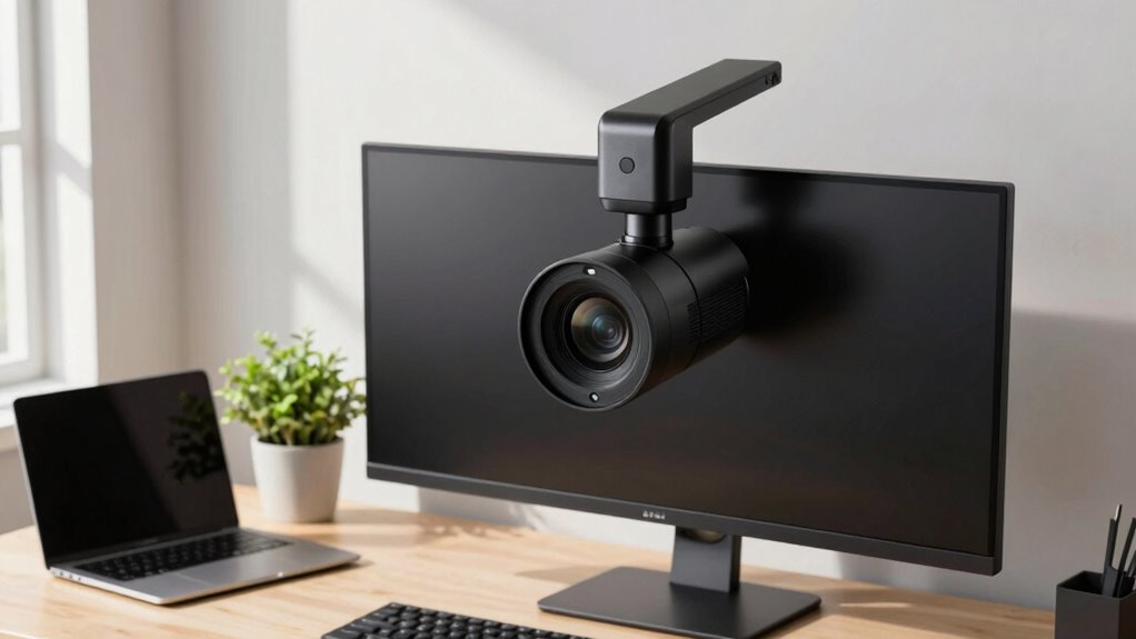 conference camera with background microphone