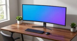 custom desk for large screen