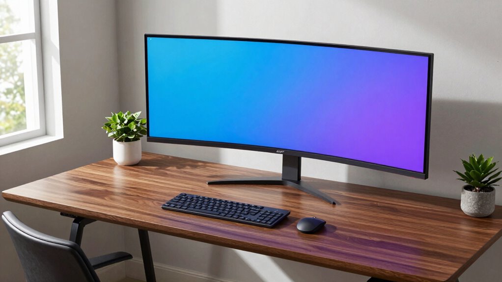 custom desk for large screen