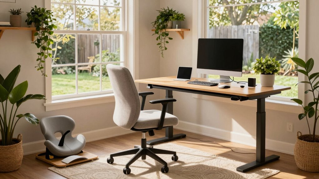 ergonomic adaptable well lit workspace