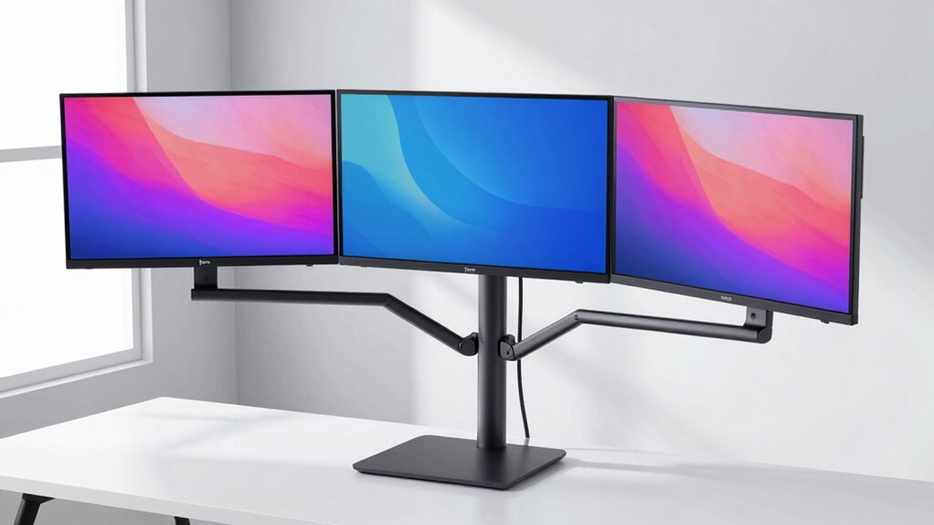ergonomic adjustable monitor setup