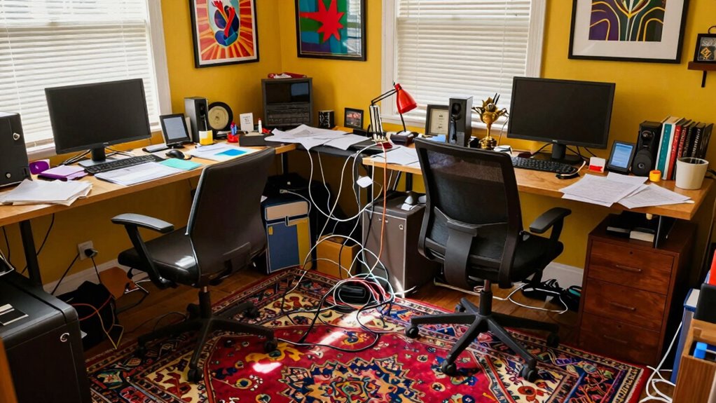 ergonomic calm organized workspace