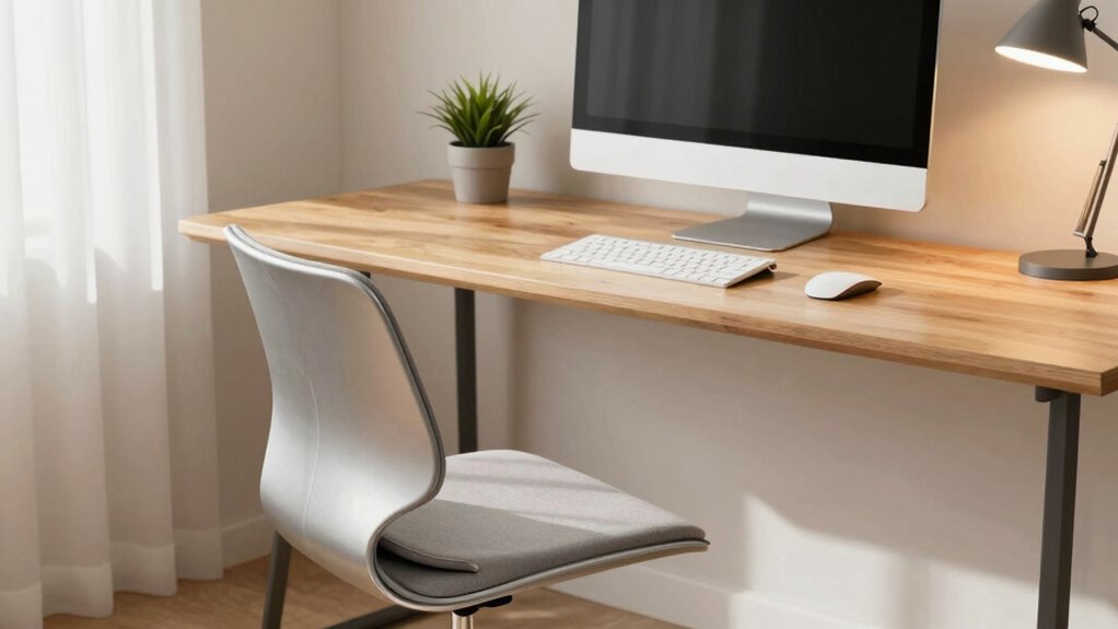 ergonomic decorative organized workspace