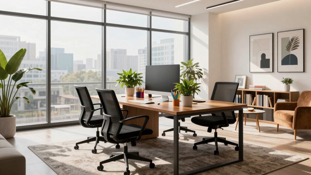ergonomic natural organized workspace