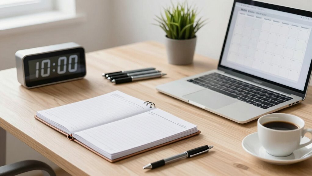 establish consistent work schedule