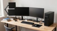 inefficient desk organization