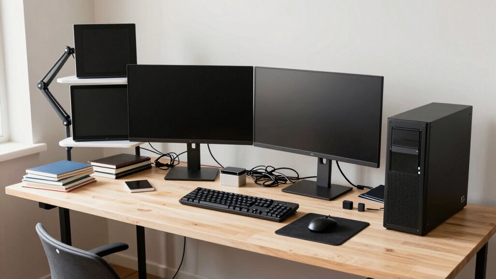 inefficient desk organization