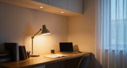 layered home office lighting