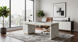 luxurious stylish workspace design