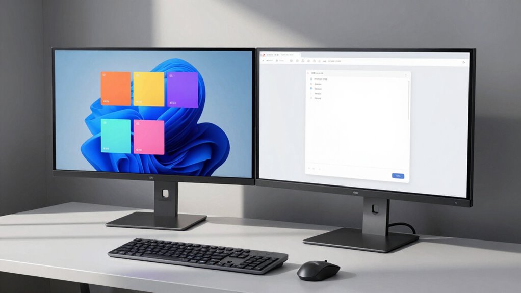 optimal ergonomic multi screen setup