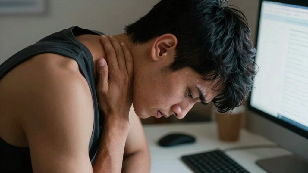 poor monitor placement damages neck