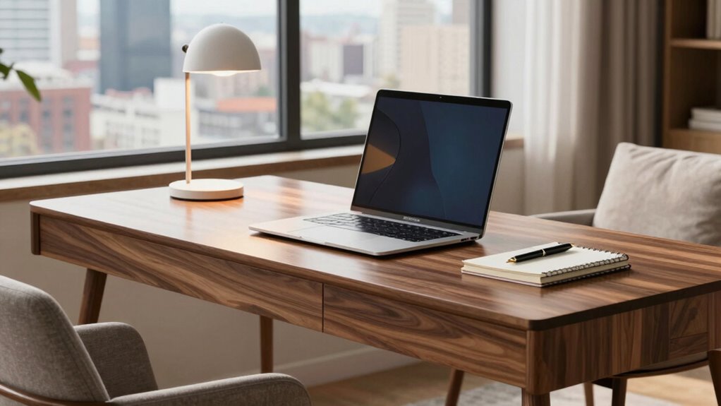 quick morning desk setup