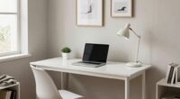 streamlined minimalist workspace design
