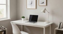 streamlined minimalist workspace design