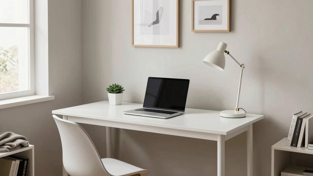 streamlined minimalist workspace design