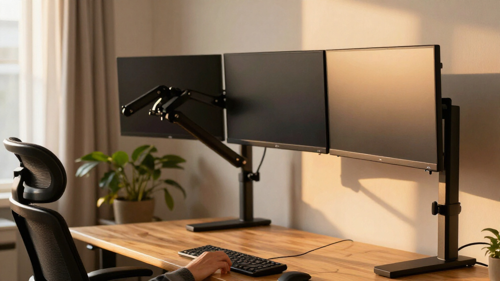 How To Set Up Three Screens With The PUTORSEN Gas Spring Desk Mount
