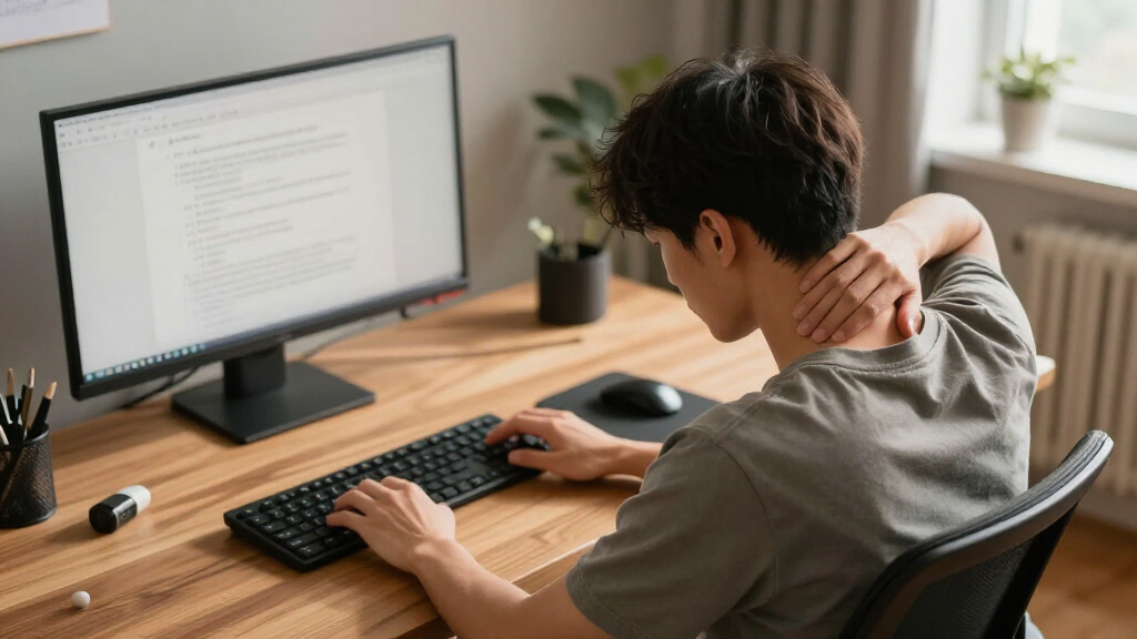 Three Of The Best Exercises For Tech Neck—and You Can Do Them All At Your Desk